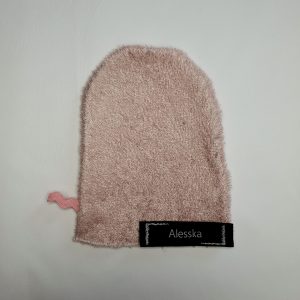 Gant nettoyant lavable. Rose